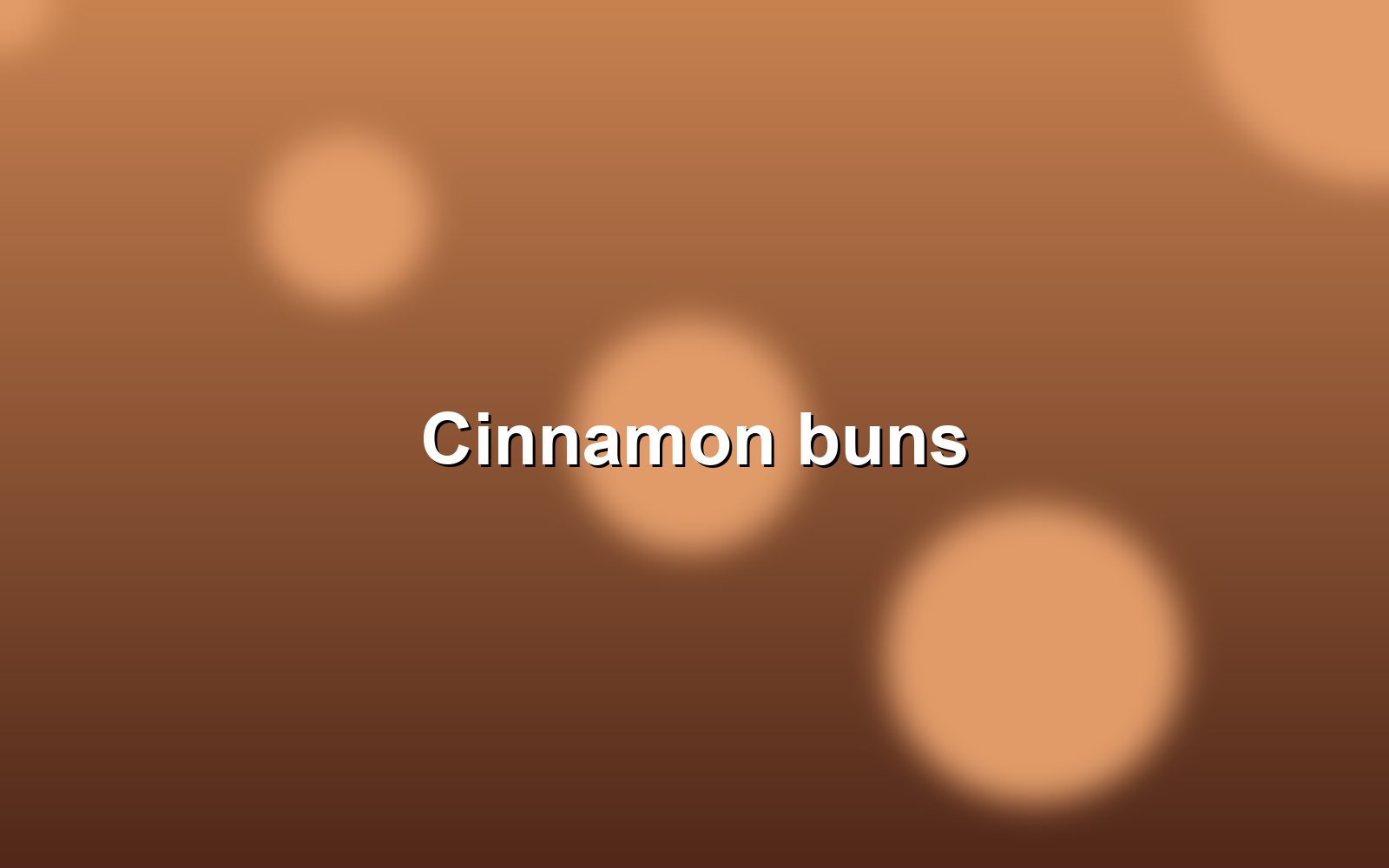 Cinnamon buns at home